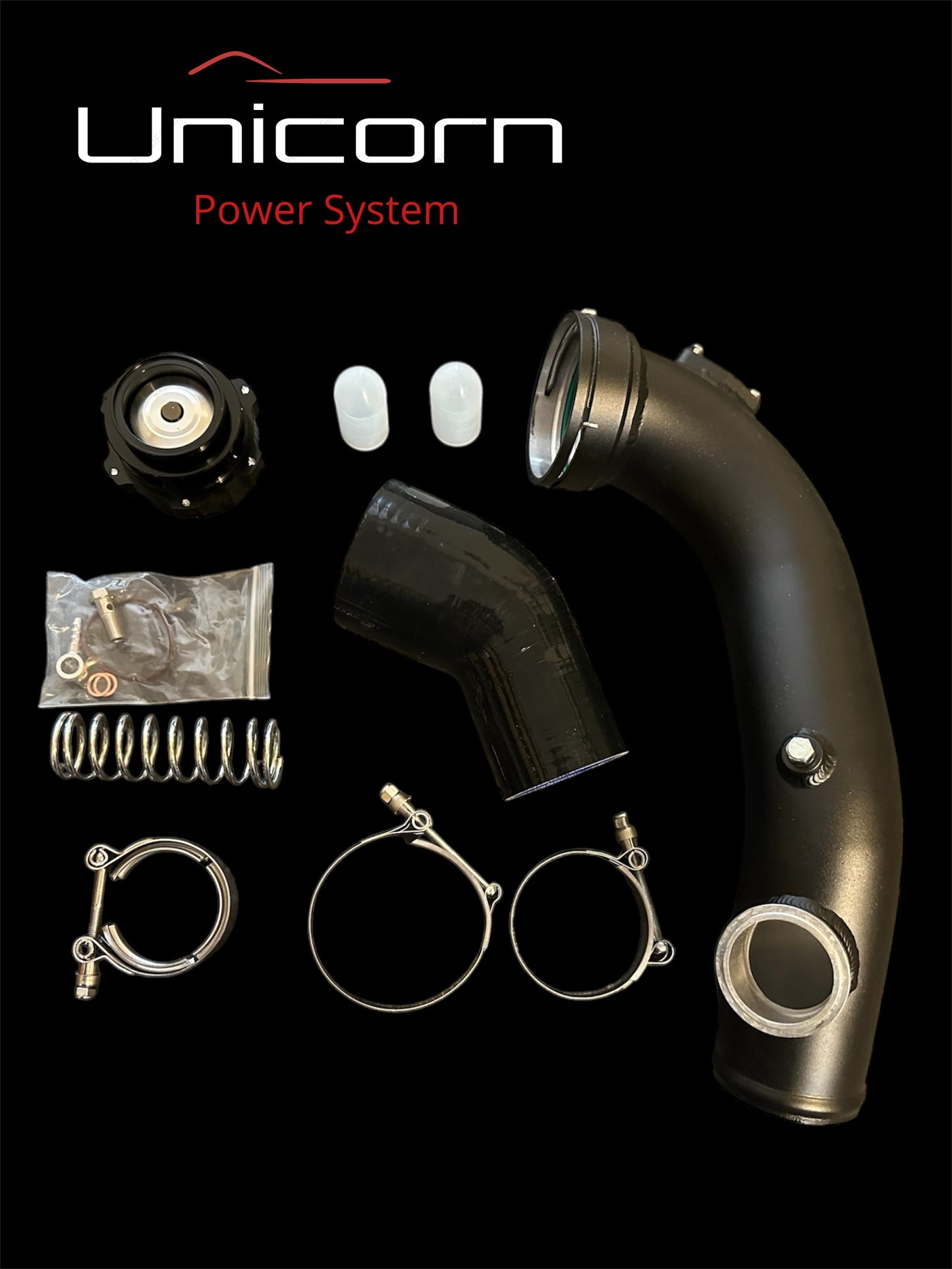 3" CHARGE AIR PIPE KIT FOR BMW N54 E90 E92 135i 335i 335 with BOV