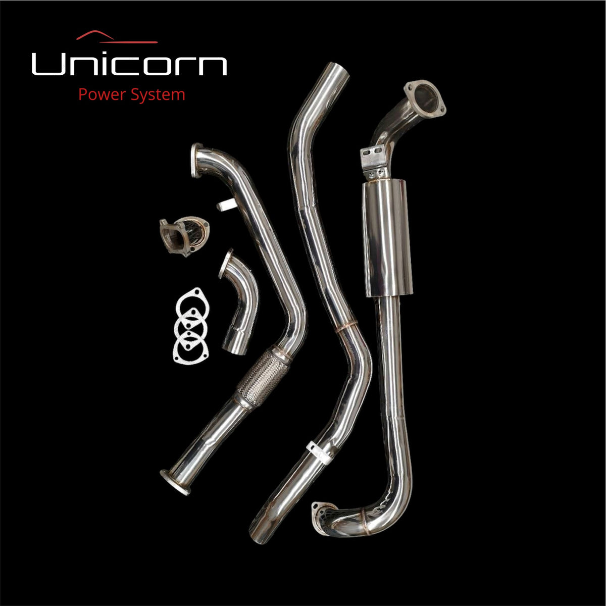 3" Stainless Steel Turbo-Back Exhaust System for Toyota Land Cruiser 80 Series 1HD-T 4.2L Diesel