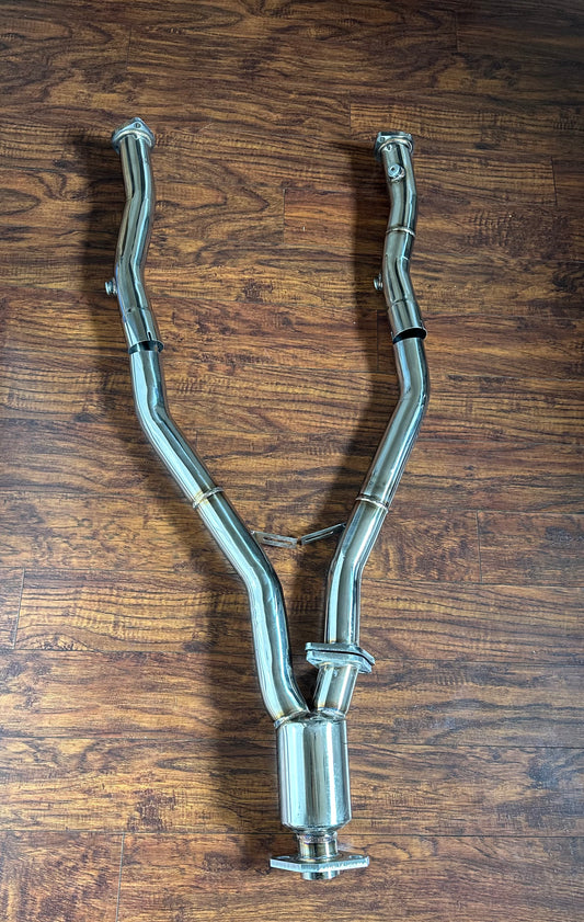 Catless Y Pipe for Subaru EZ30 EZ36 Headers 2005-2009 Outback Legacy Tribeca 3.0R 3.6R Stainless Steel