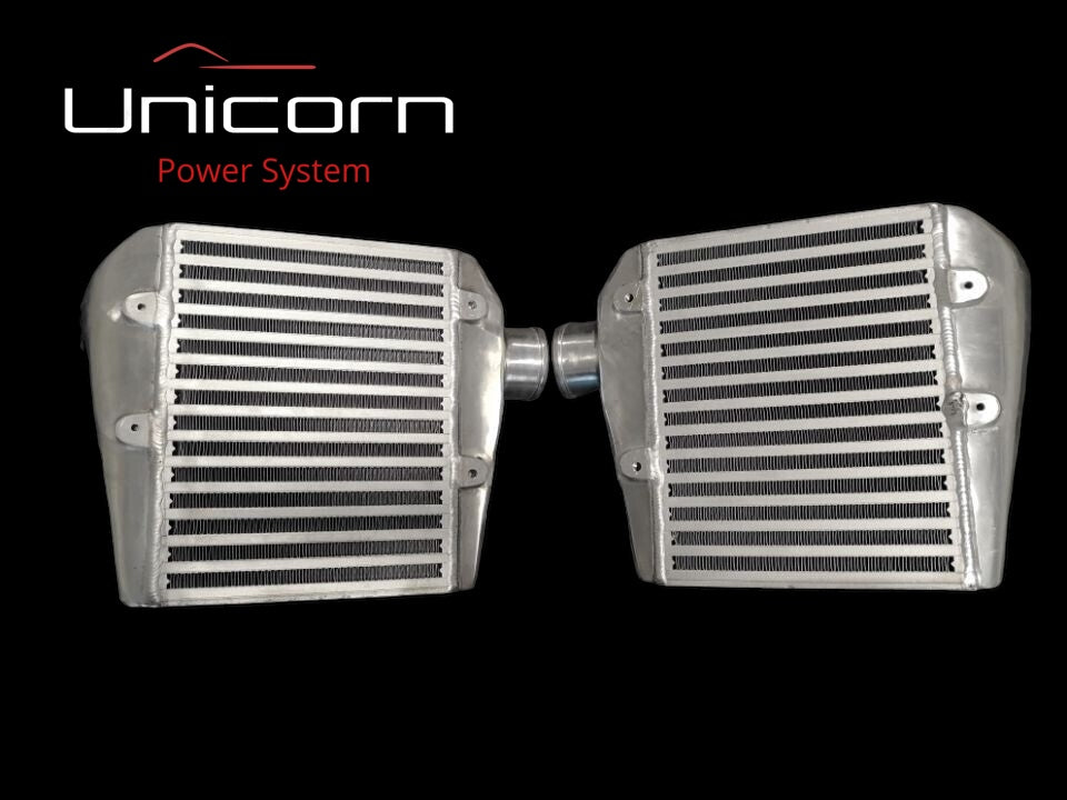 Twin Side Mount Intercoolers + Silicone Hose Kit for Nissan 300ZX Z32 Twin Turbo (1990–1996)