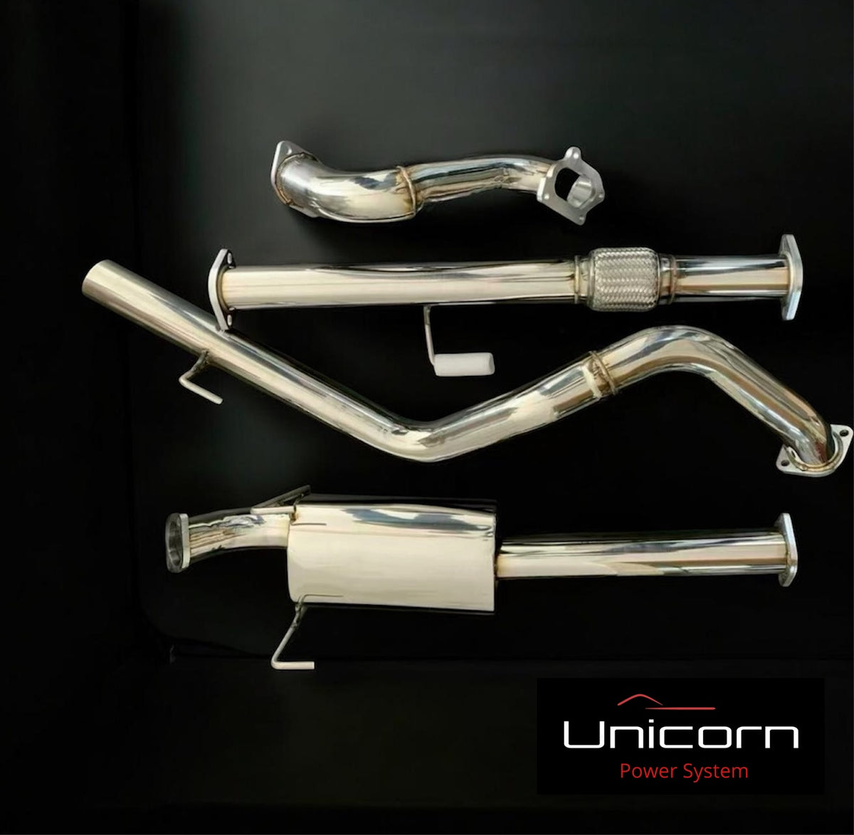 3" Stainless Steel Turbo-Back Exhaust System for Toyota Hilux Surf KZN185 3.0L 1KZ-TE