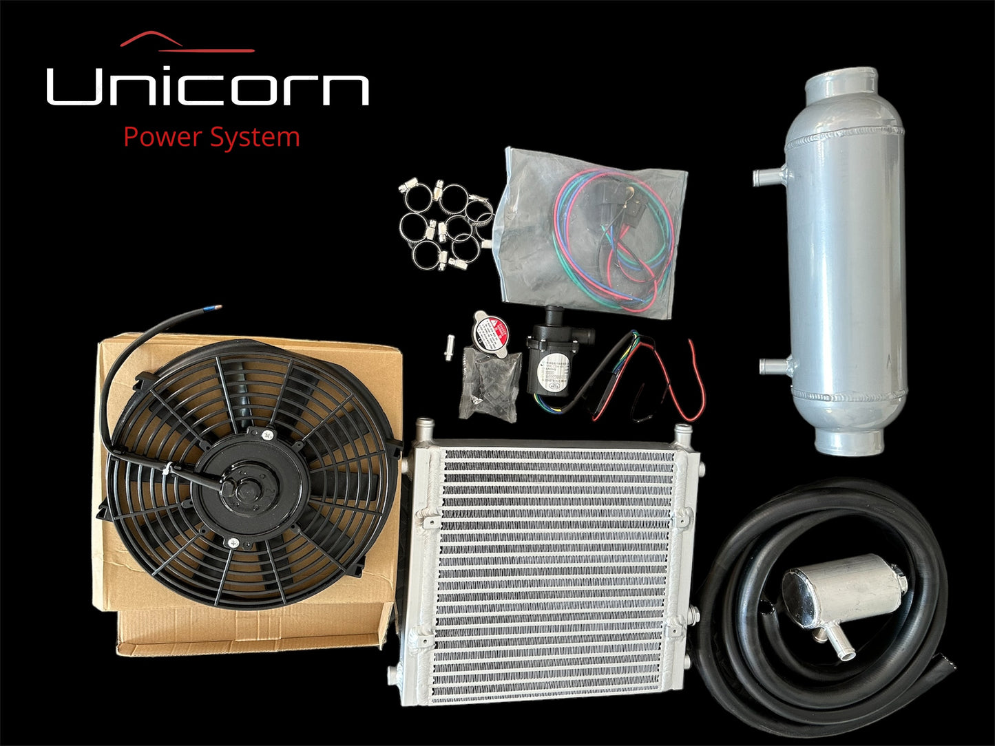 5" x 12" Barrel Intercooler Kit Water/Liquid-To-Air Turbo Charger Air Cooler Kit