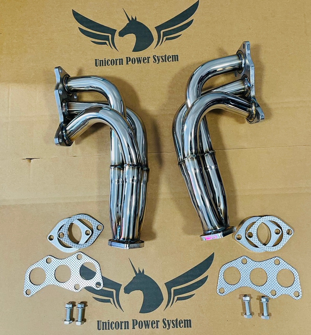 Twin Exhaust Headers for Subaru Legacy Outback Tribeca flat-6 DOHC H6 EZ30 3.0L 4th Gen 3.0R