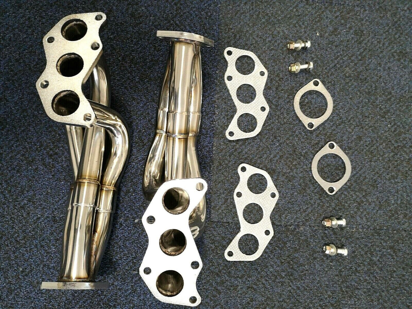 Twin Exhaust Headers for Subaru Legacy Outback Tribeca flat-6 DOHC H6 EZ30 3.0L 4th Gen 3.0R